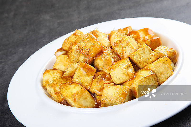 中餐美食-鲍汁豆腐图片素材