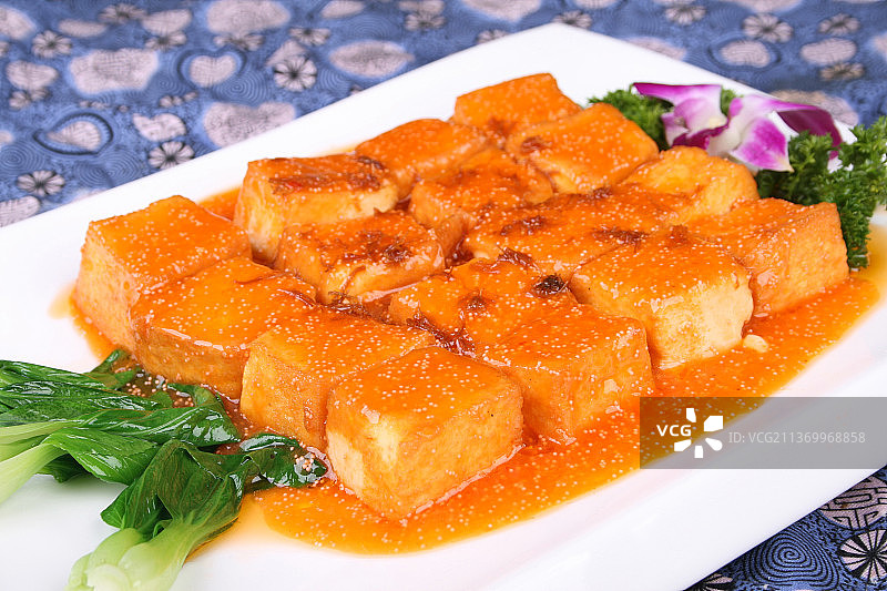 中餐美食-鲍汁豆腐图片素材