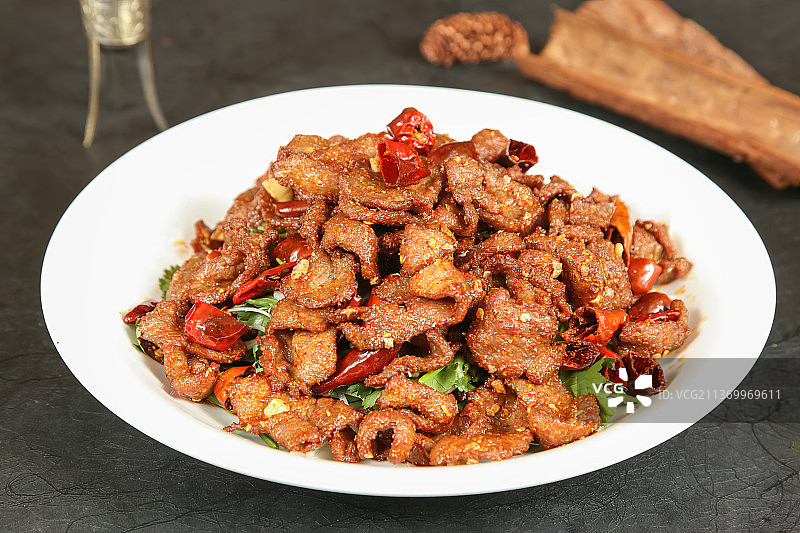 中餐美食-孜然羊肉图片素材