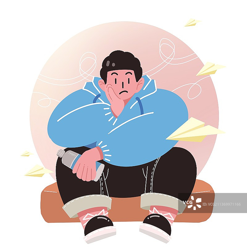 情绪人物插画图片素材