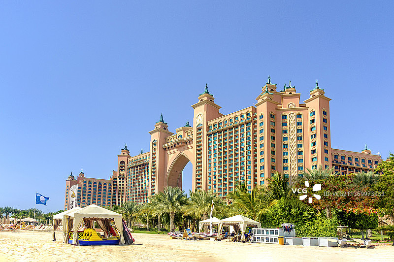 亚洲阿联酋迪拜棕榈岛亚特兰蒂斯度假酒店图片素材