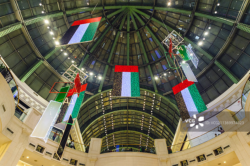 亚洲阿联酋迪拜购物中心内景图片素材