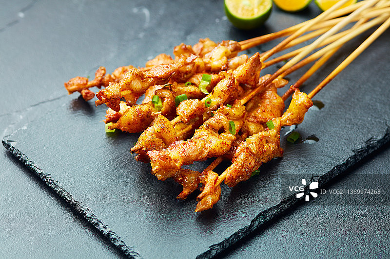 烧烤鸡肉串图片素材