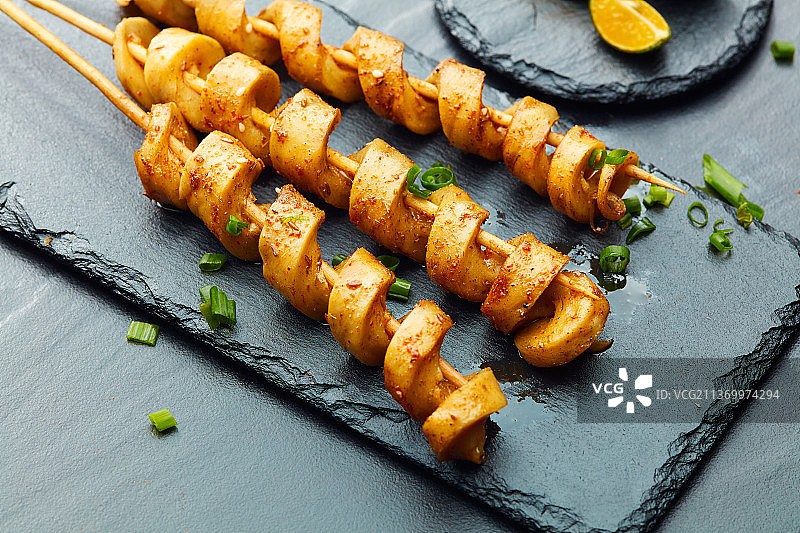碳烤面筋串图片素材