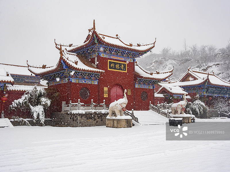 河南郑州，天中三林，竹林寺图片素材