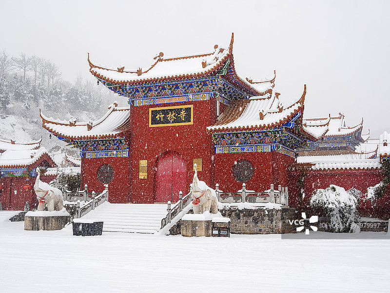 河南郑州，天中三林，竹林寺图片素材