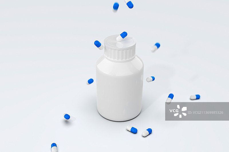 药品医疗概念三维渲染图图片素材