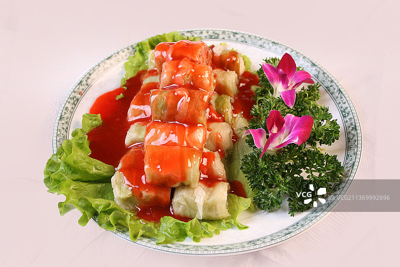 中餐美食-蒸白菜卷图片素材