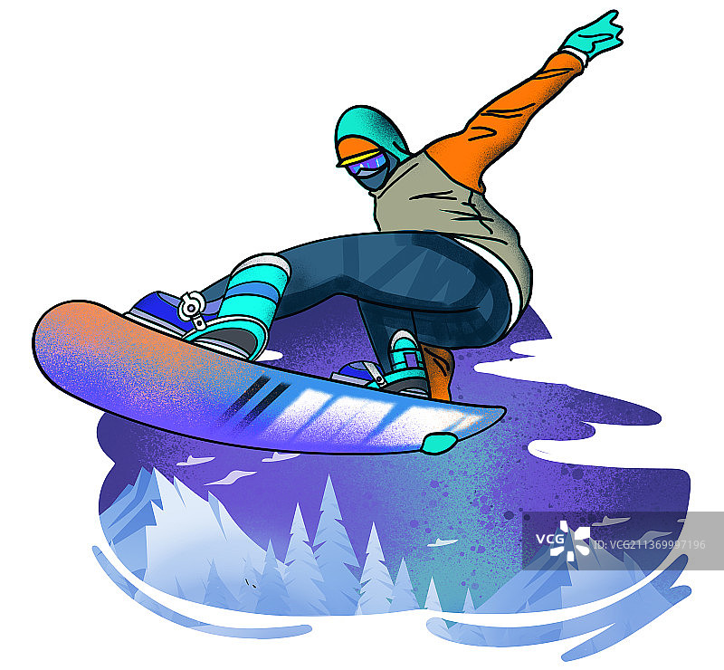 滑雪运动少年图片素材