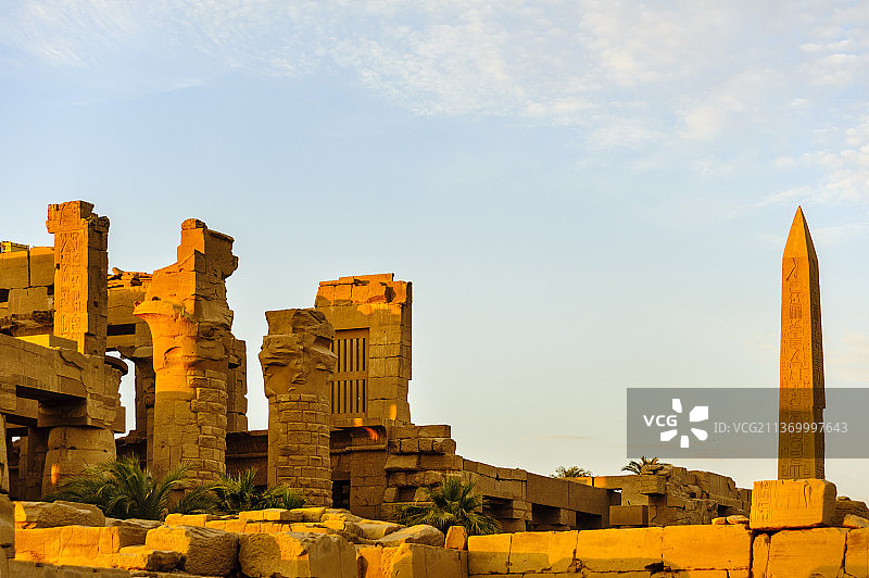 非洲埃及卢克索卡纳克神庙图片素材
