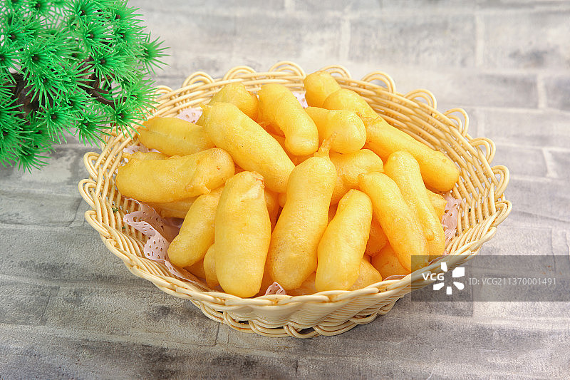 中餐美食-脆皮炸鲜菇图片素材