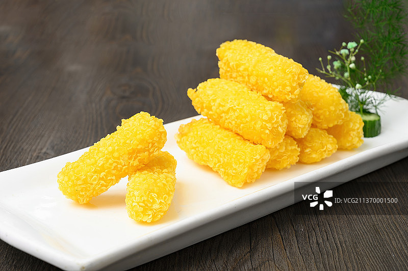 中餐美食-脆皮炸鲜菇图片素材