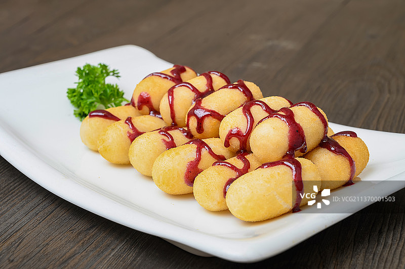 中餐美食-脆皮炸鲜菇图片素材