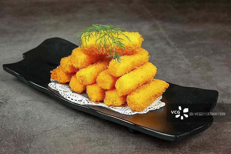 中餐美食-脆皮炸鲜菇图片素材