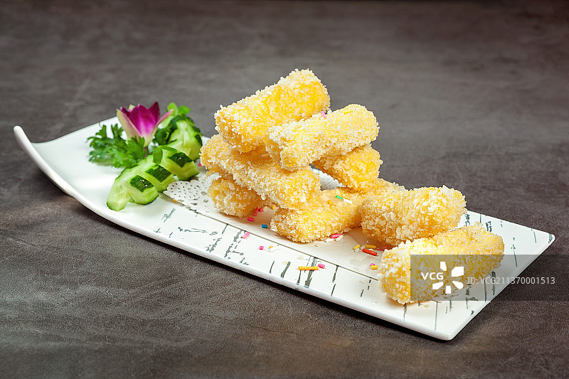 中餐美食-脆皮炸鲜菇图片素材