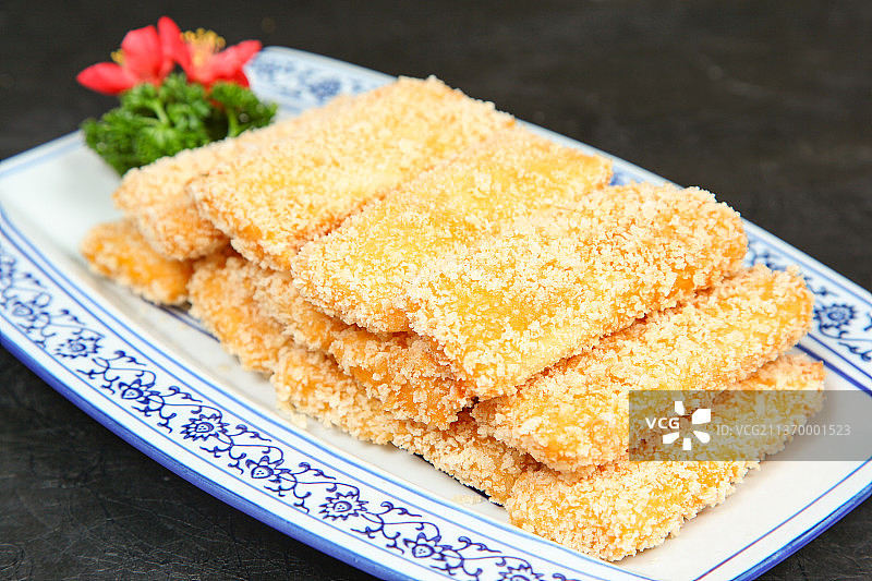 中餐美食-脆皮炸鲜菇图片素材