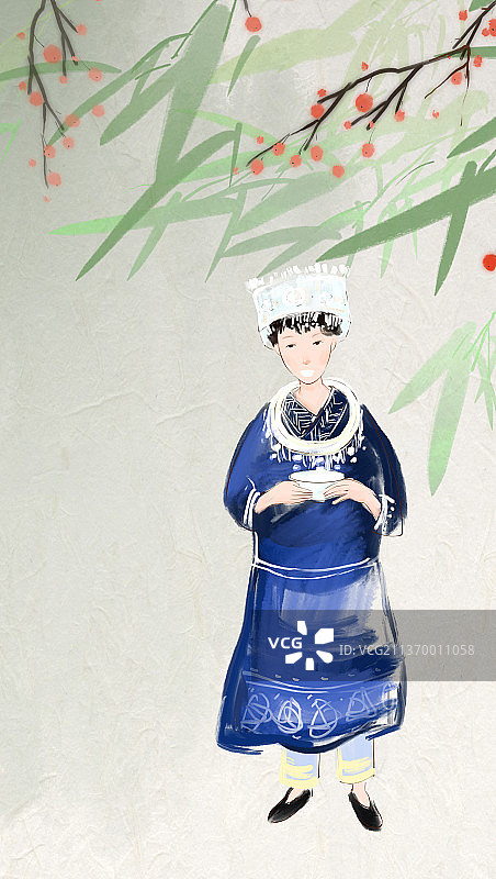 敬酒的苗族姑娘图片素材