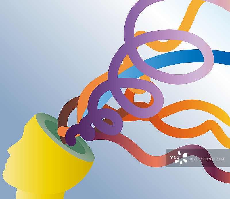 心中有万千愁丝更与何人说插画图片素材