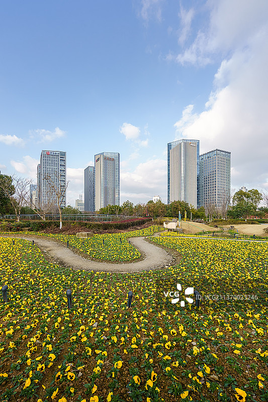 浙江台州椒江东商务区 和合公园 天盛中心图片素材