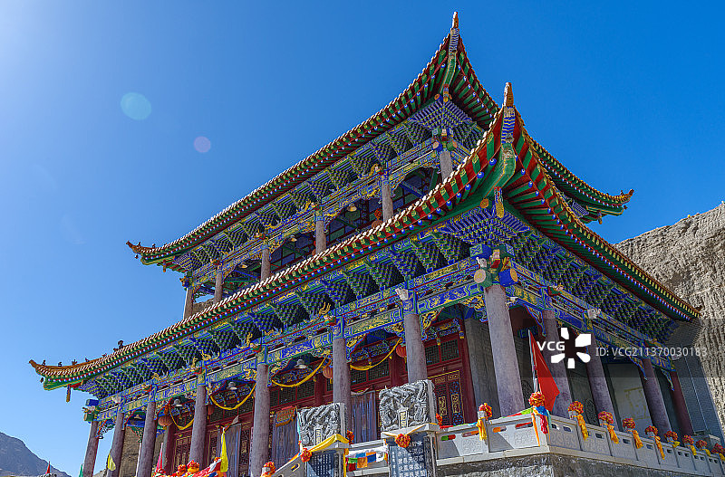 中国青海格尔木昆仑山无极龙凤宫景点图片素材