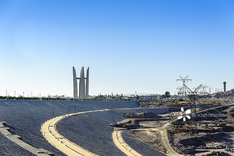 非洲埃及阿斯旺水坝图片素材