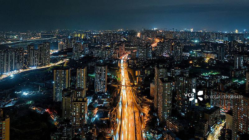 重庆沙坪坝夜景图片素材