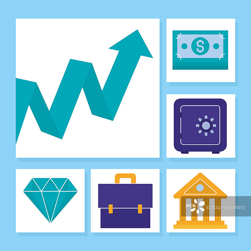 金融和货币组合图片素材