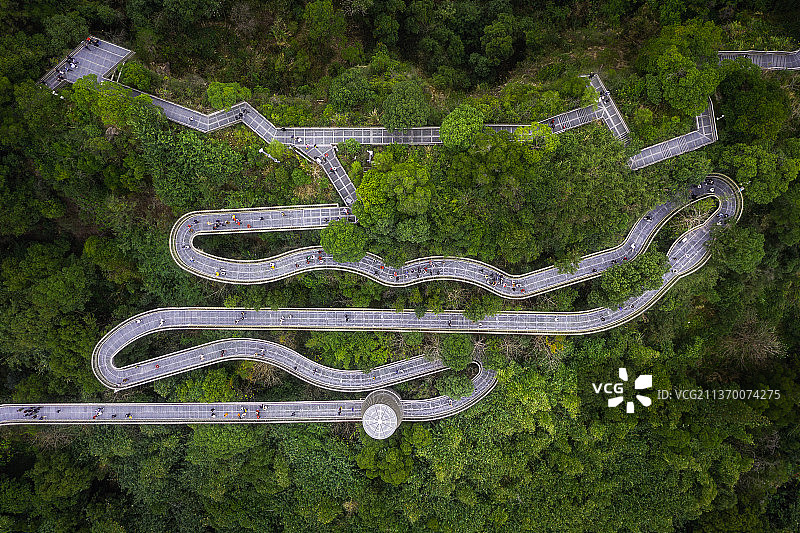 福州福道鸟瞰图图片素材