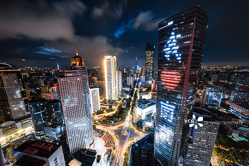 金陵入夜 Night of Xinjiekou in NJ图片素材