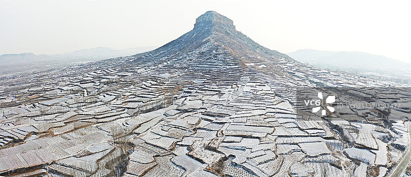 山东临沂平邑县太皇崮雪景图片素材