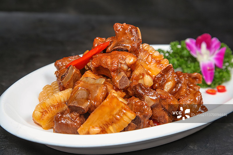 中餐美食-玉米烧排骨图片素材