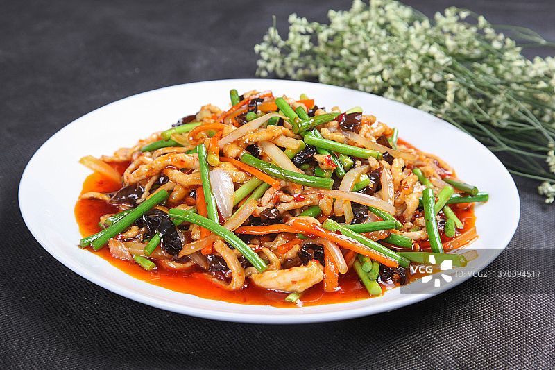 中餐美食-鱼香肉丝图片素材