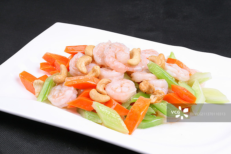 中餐美食-腰果虾仁图片素材
