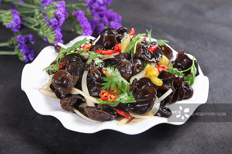 中餐美食-洋葱拌木耳图片素材