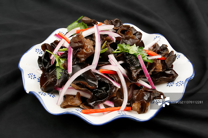 中餐美食-洋葱拌木耳图片素材