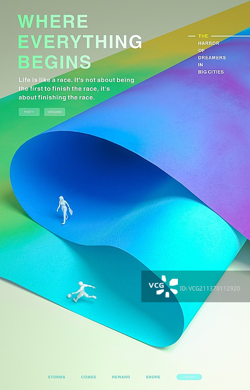 C4D渐变设计模板海报序言紫谓语图片素材