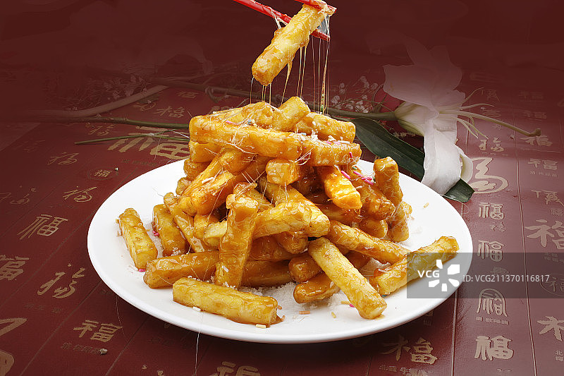中餐美食-拔丝红薯图片素材
