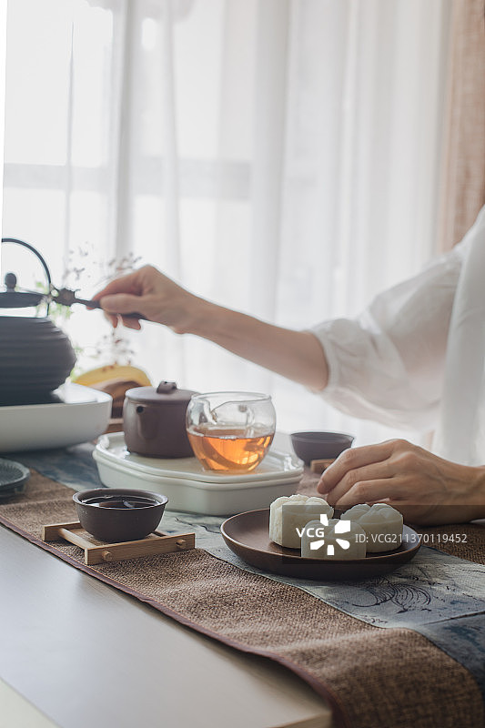 一个人的茶席图片素材