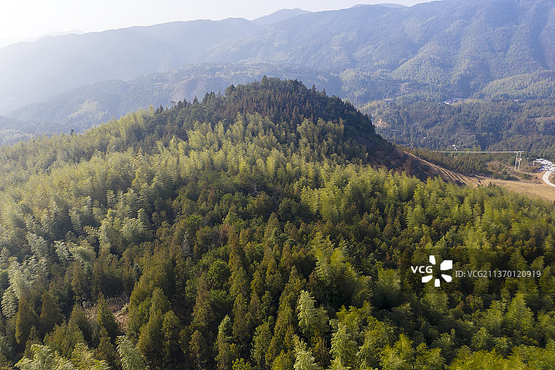 航拍浙江省温州市泰顺县九峰村图片素材