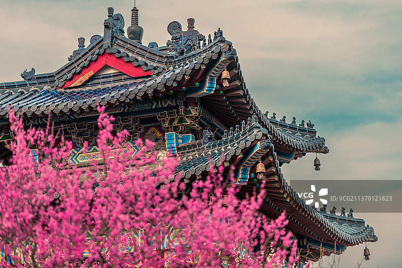 南京梅花山博爱阁图片素材