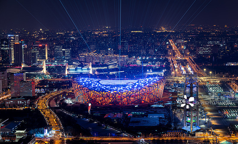 闭幕演练的鸟巢图片素材