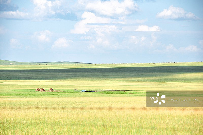 呼伦贝尔草原的光影图片素材