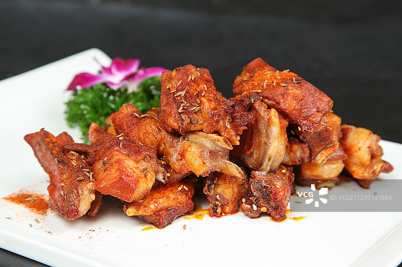 中餐美食-烤羊排图片素材