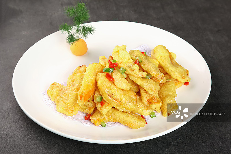 中餐美食-蛋黄焗金瓜图片素材