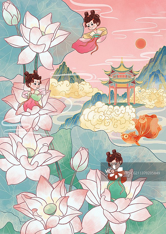 国潮插画图片素材