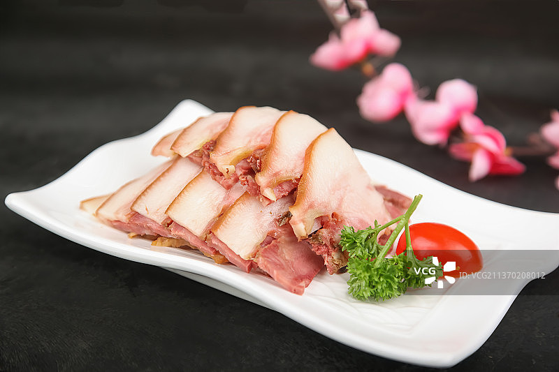 中餐美食-熏五花肉图片素材