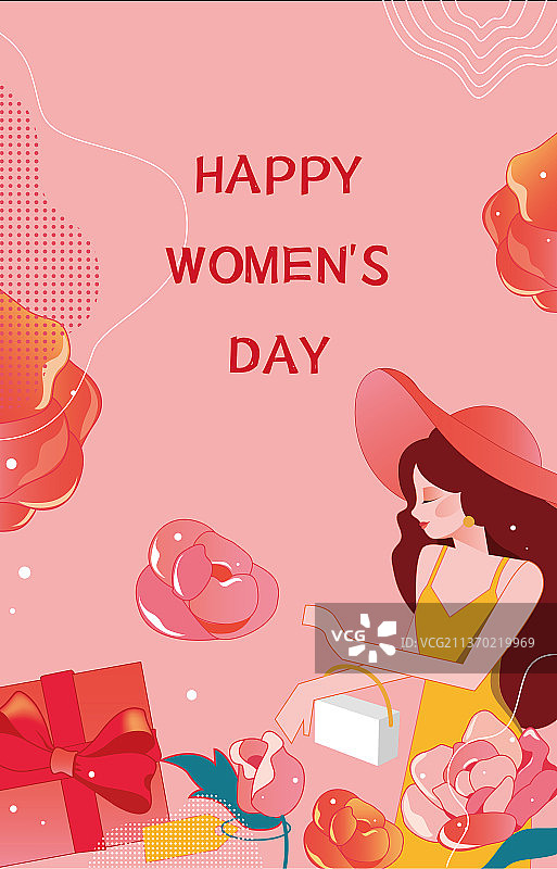 三八节海报/贺卡图片素材