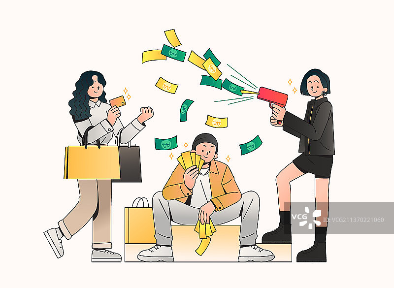 MZ世代、千禧一代和Z世代的特征：灵活购买高端产品图片素材