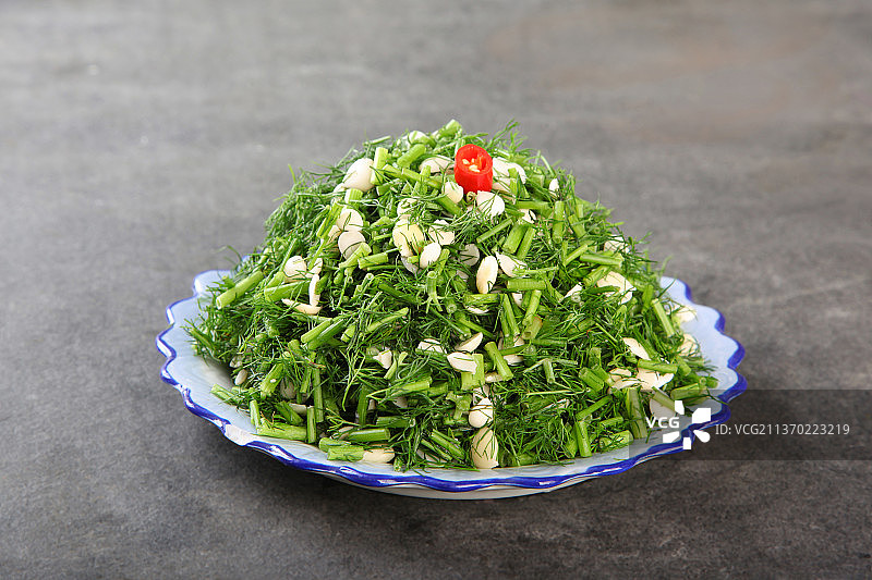 中餐美食-杏仁拌茴香图片素材