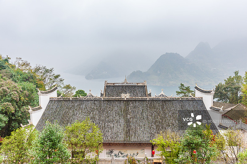中国湖北宜昌清江画廊武落钟离山廪君殿图片素材
